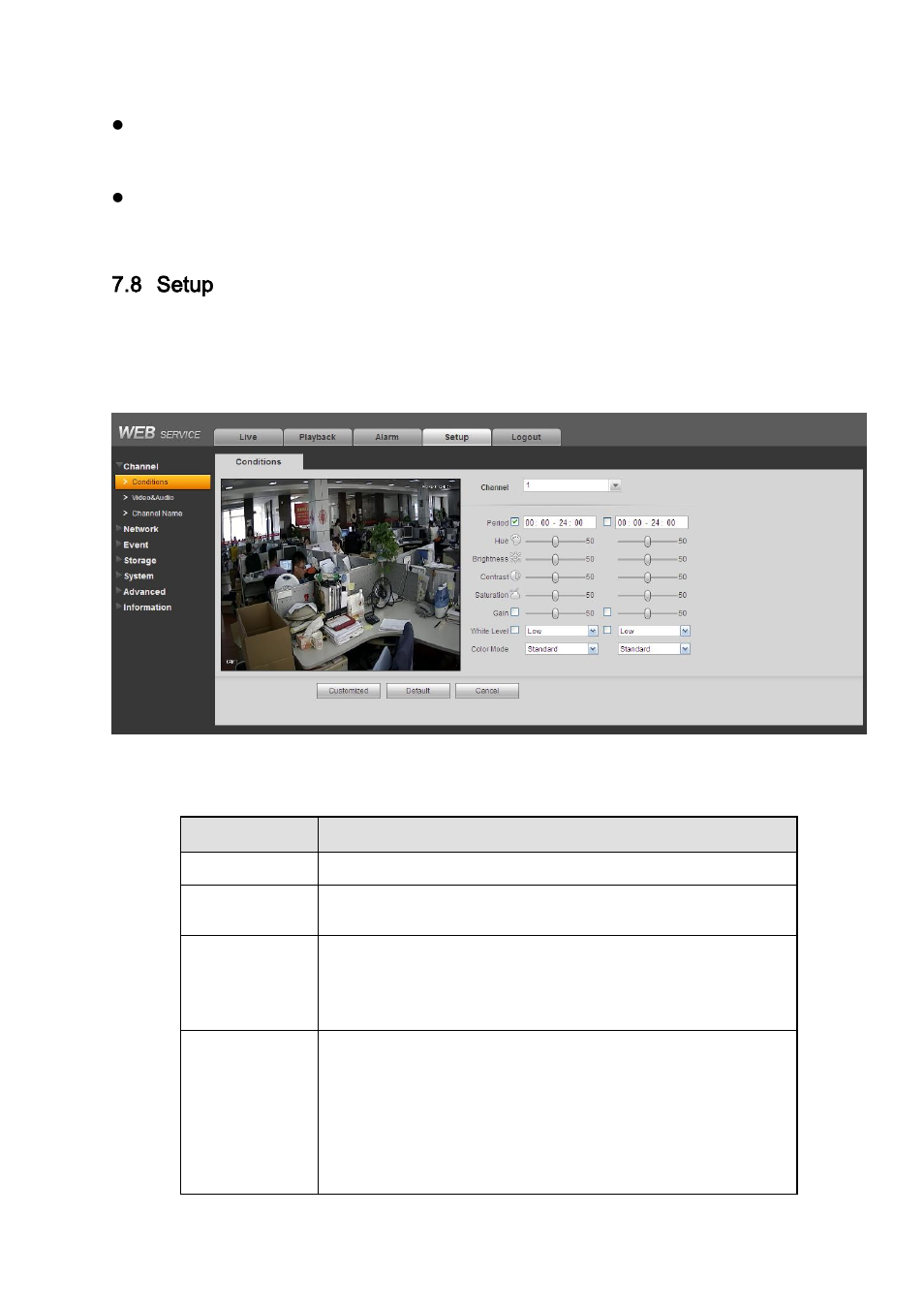 Setup, Channel, 8 setup | IC Realtime 4/8 All Channel 720P Mini 1U HD-AVS DVR User Manual | Page 110 / 173