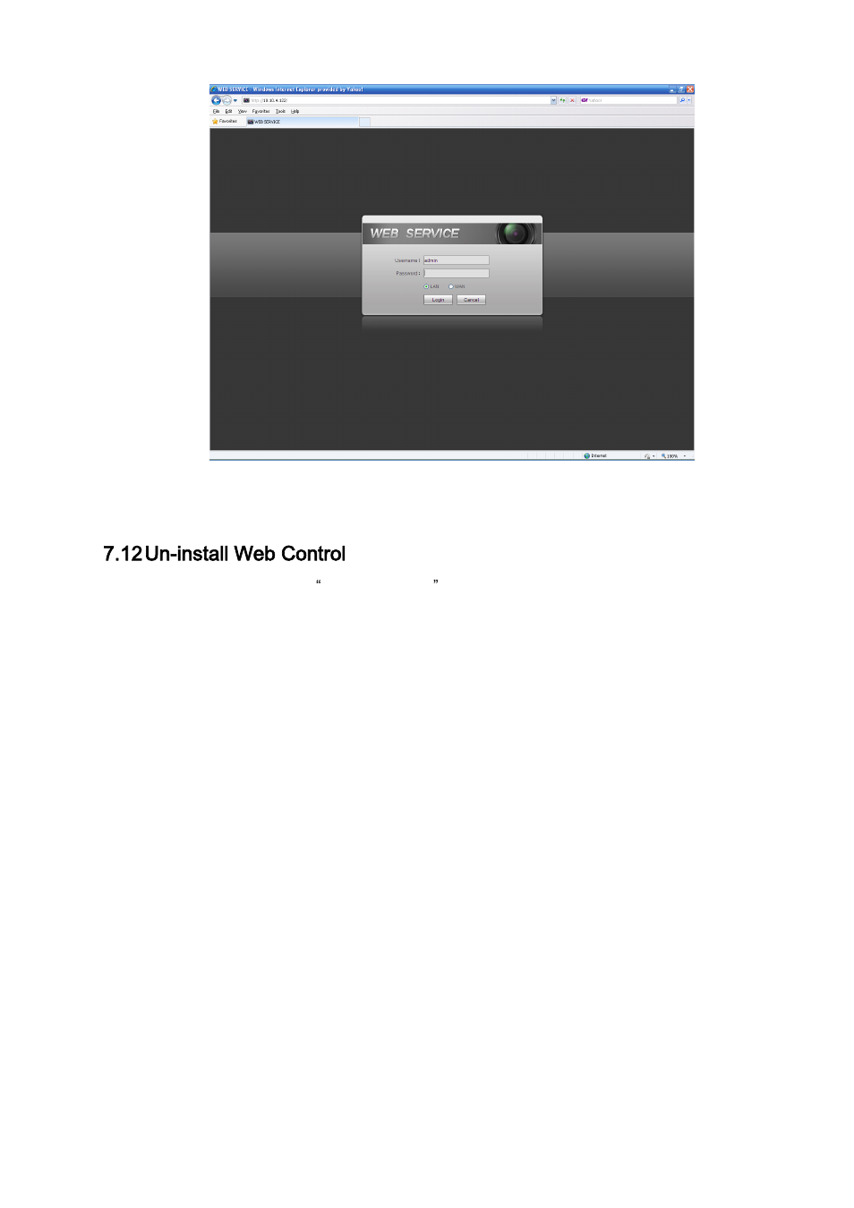 Un-install web control, 12 un-install web control | IC Realtime 4/8 All Channel 720P Mini 1U HD-AVS DVR User Manual | Page 156 / 173