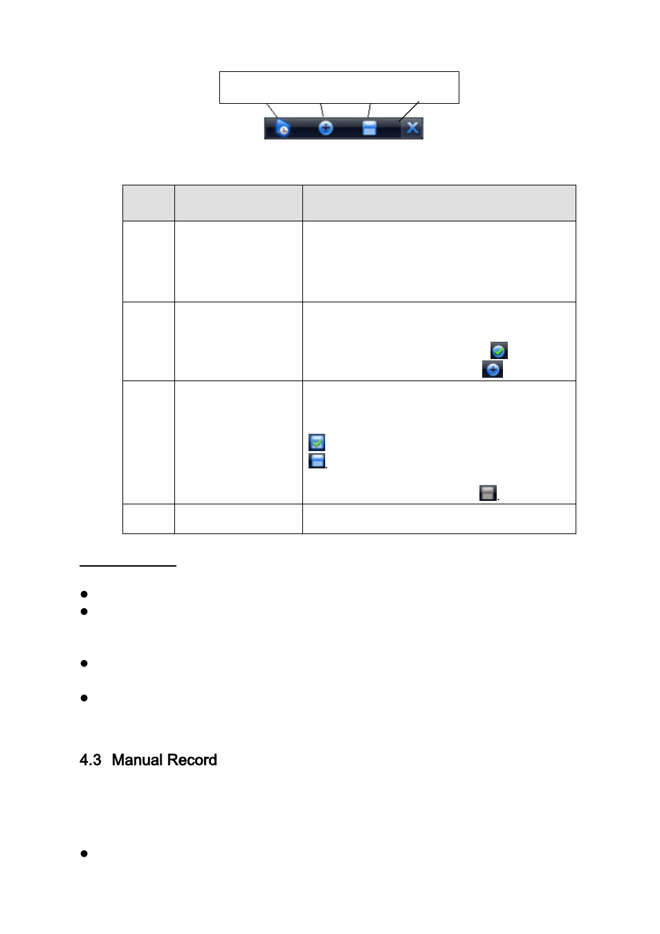 Manual record, 3 manual record | IC Realtime 4/8 All Channel 720P Mini 1U HD-AVS DVR User Manual | Page 27 / 173