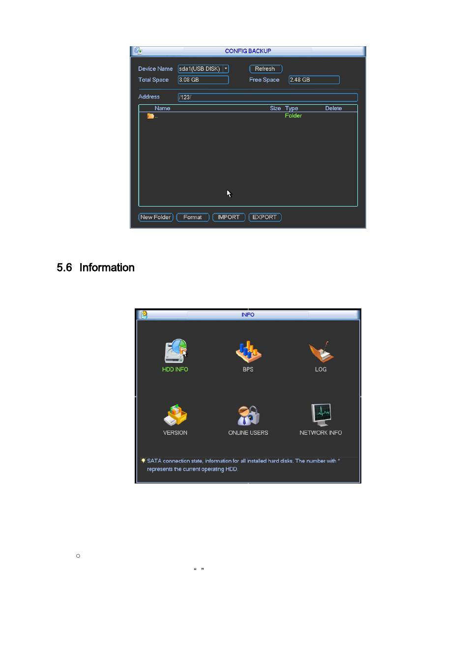 Information, Hdd information, 6 information | IC Realtime 4/8 All Channel 720P Mini 1U HD-AVS DVR User Manual | Page 92 / 173