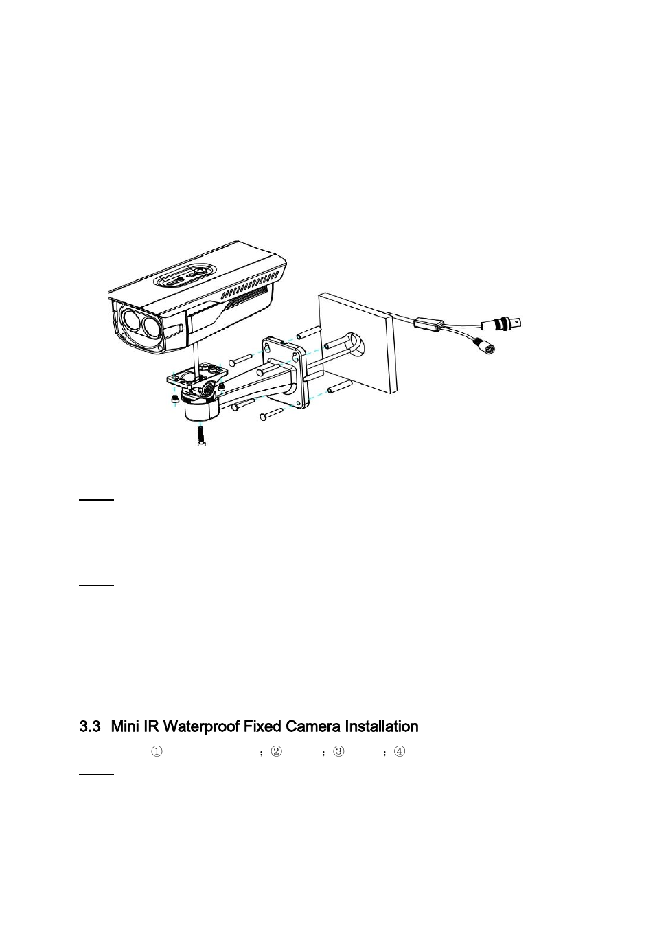 Mini ir waterproof fixed camera installation, 3 mini ir waterproof fixed camera installation | IC Realtime 1.3 Megapixel 720P Weather-proof IR HD-AVS Camera User Manual | Page 13 / 18