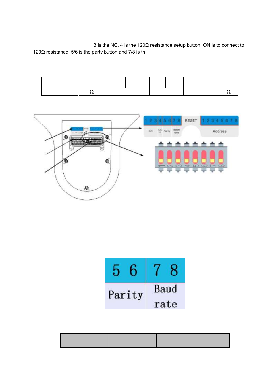 2 baud rate and parity | IC Realtime 1.3 Megapixel 720P HD-AVS IR PTZ Dome Camera User Manual | Page 11 / 38