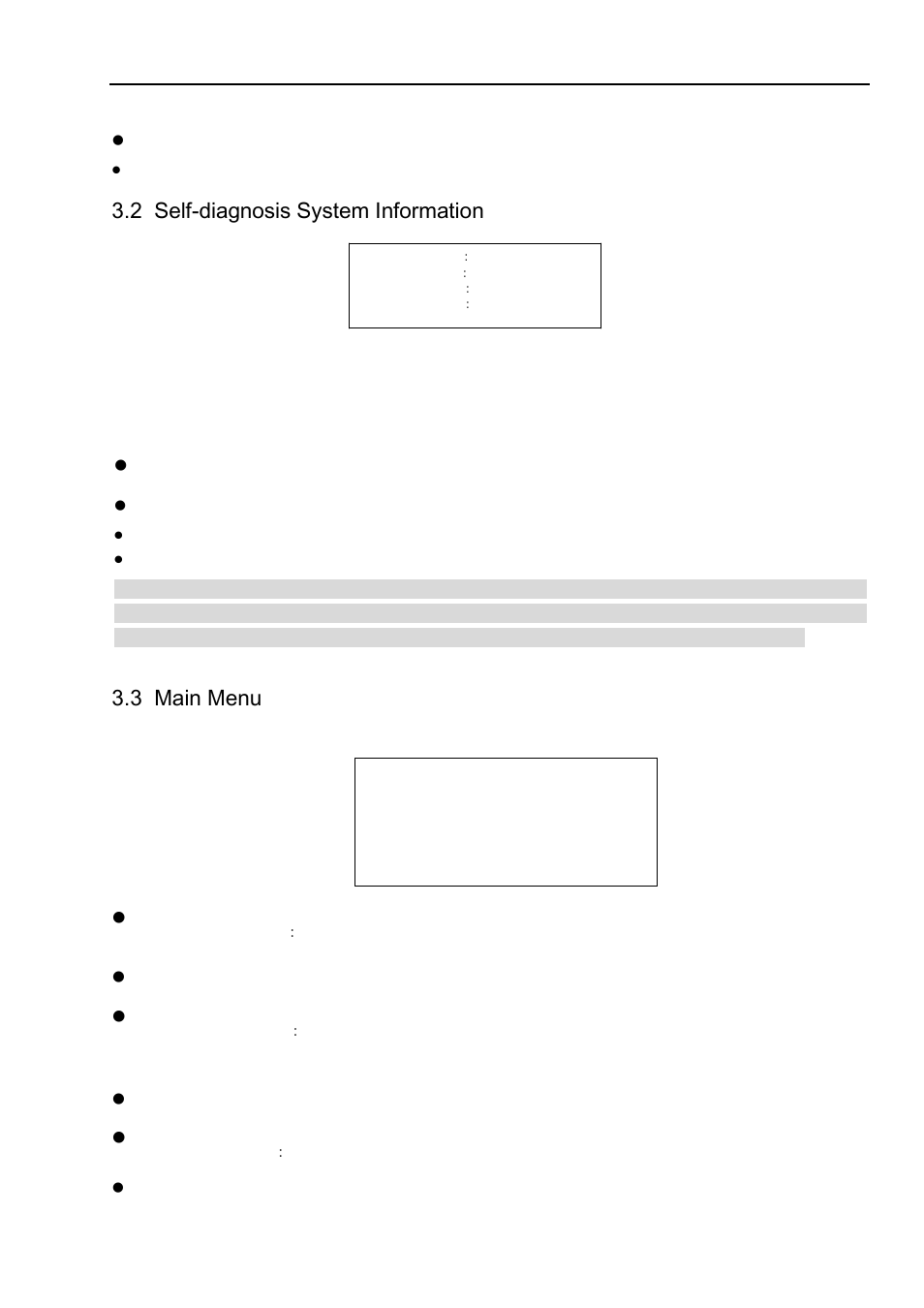 Self-diagnosis system information, Main menu, 2 self-diagnosis system information | 3 main menu | IC Realtime 1.3 Megapixel 720P HD-AVS IR PTZ Dome Camera User Manual | Page 14 / 38