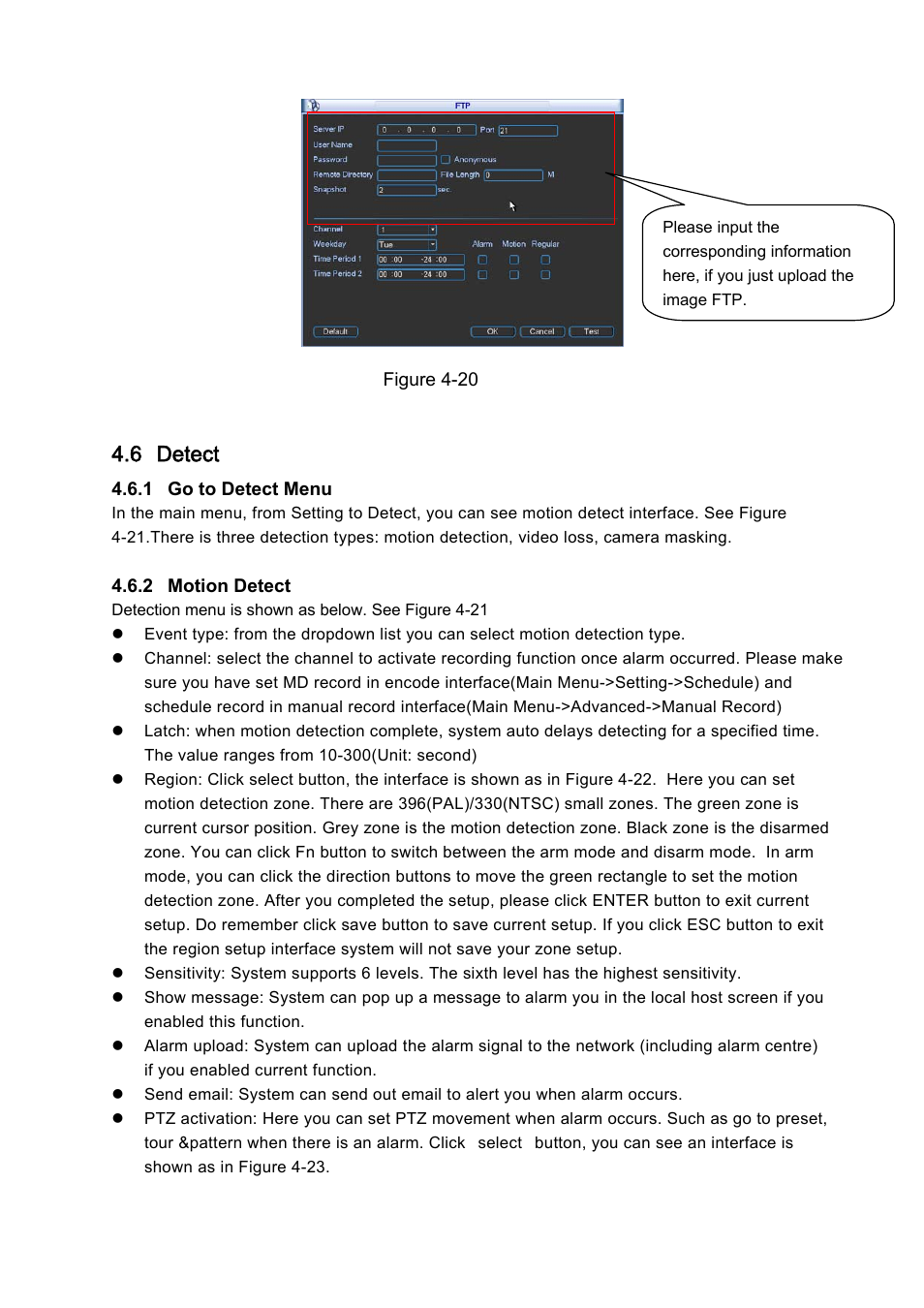 6 detect | IC Realtime 4/8 H.264E HD SDI High Definition DVR User Manual | Page 102 / 234