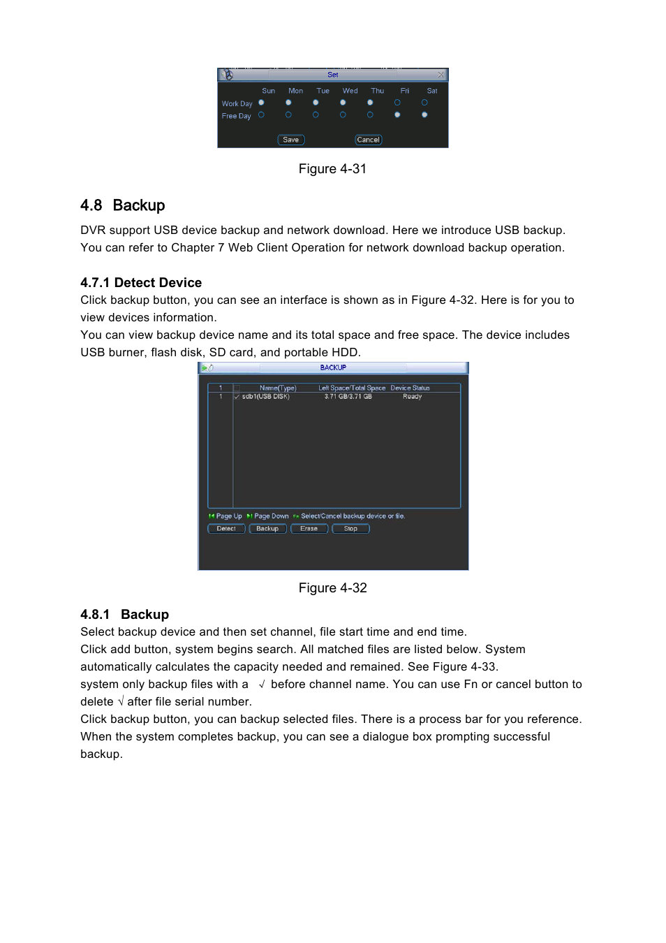 8 backup | IC Realtime 4/8 H.264E HD SDI High Definition DVR User Manual | Page 109 / 234