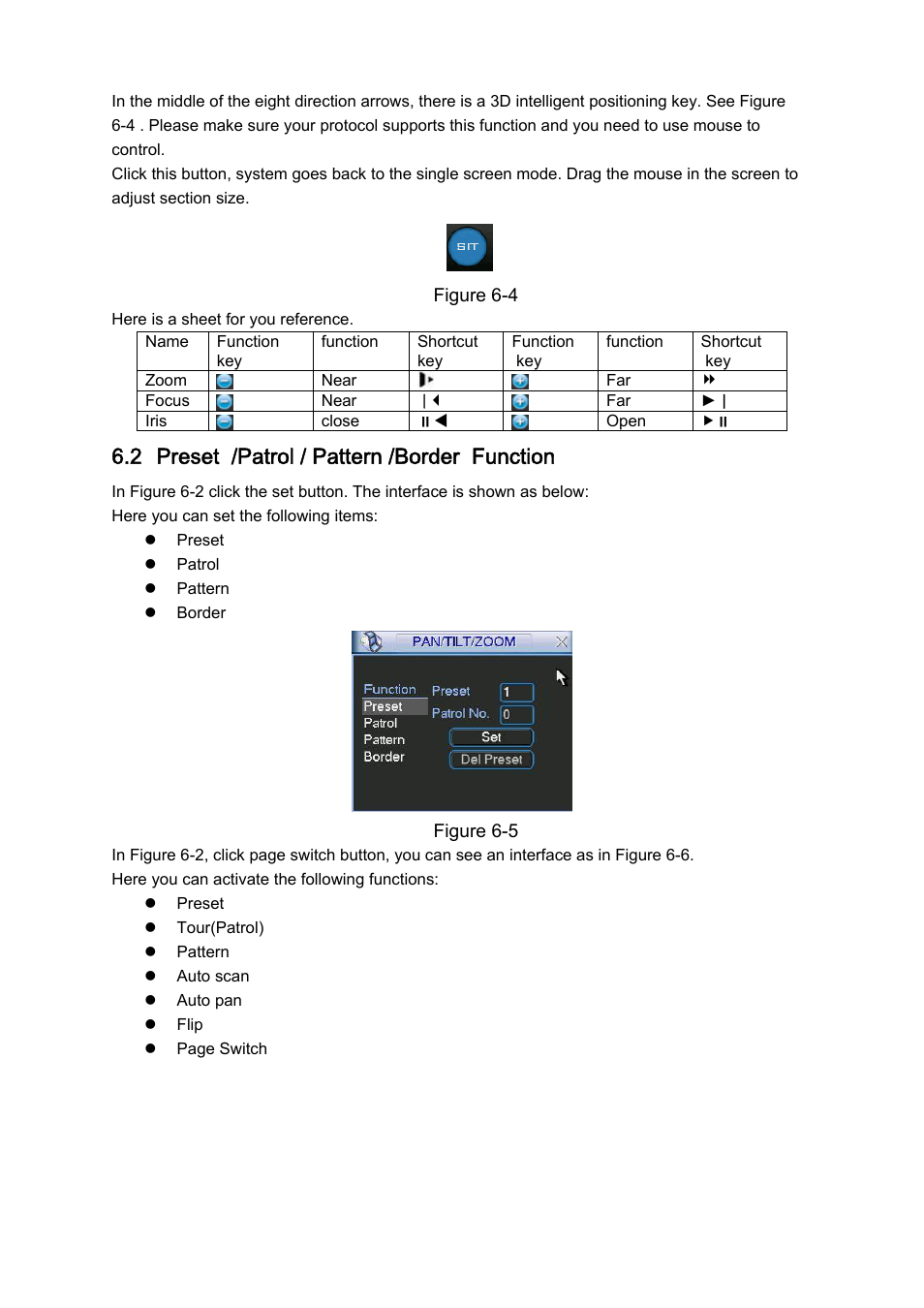 2 preset /patrol / pattern /border function | IC Realtime 4/8 H.264E HD SDI High Definition DVR User Manual | Page 158 / 234