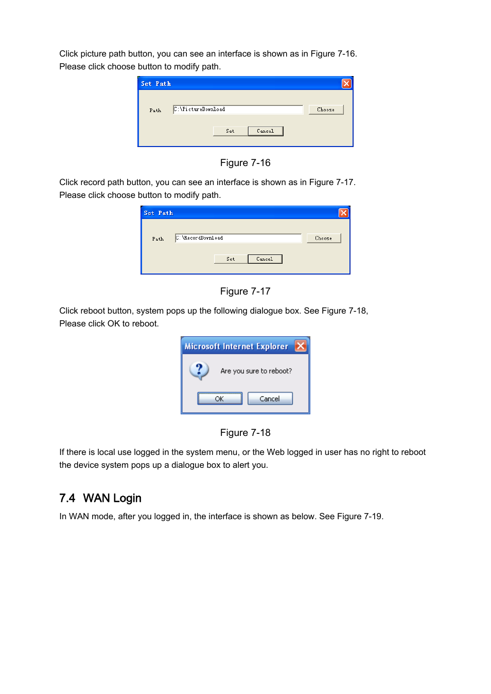 4 wan login | IC Realtime 4/8 H.264E HD SDI High Definition DVR User Manual | Page 171 / 234