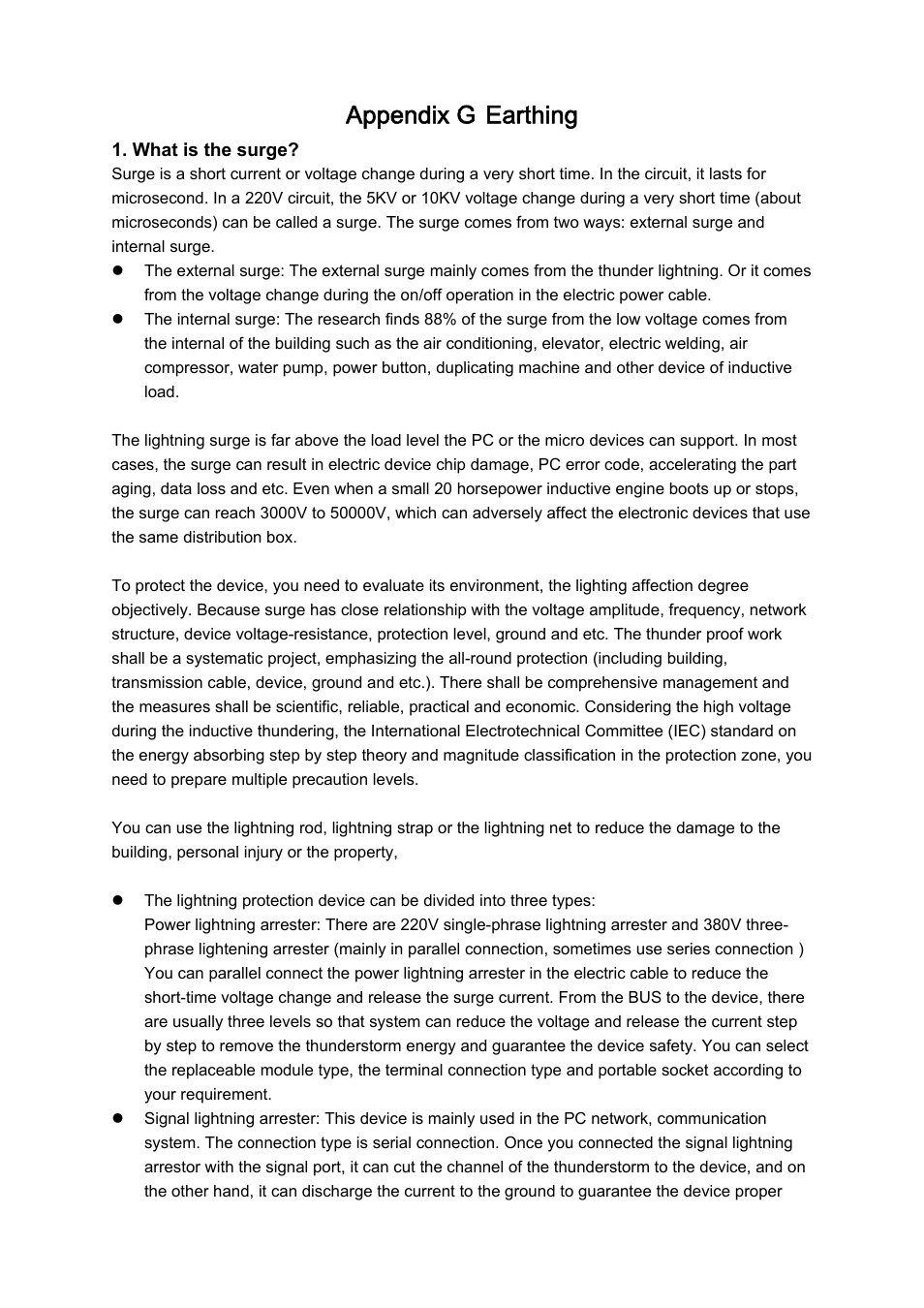 Appendix g earthing | IC Realtime 4/8 H.264E HD SDI High Definition DVR User Manual | Page 229 / 234