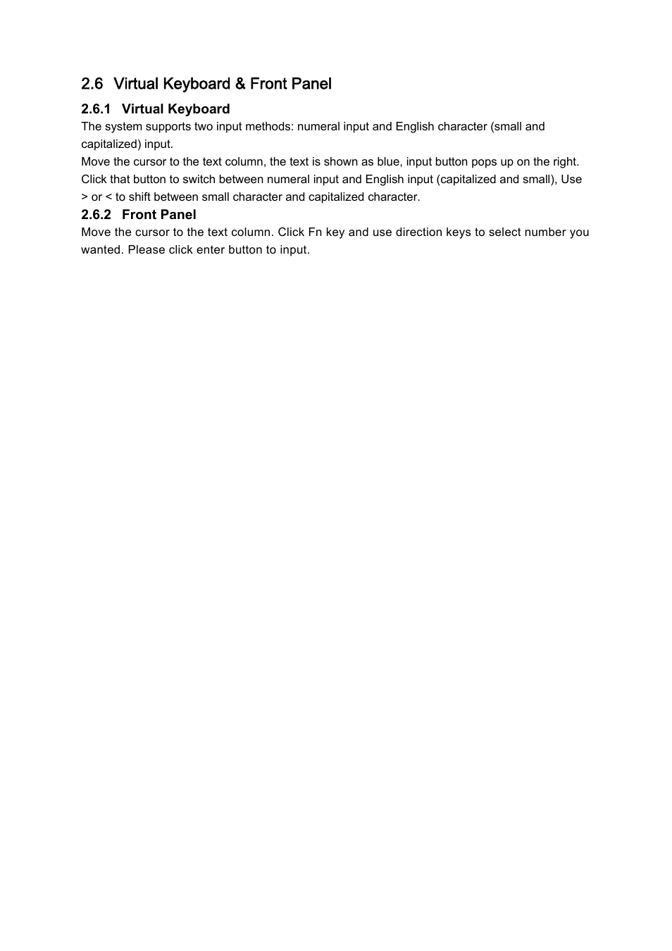 6 virtual keyboard & front panel | IC Realtime 4/8 H.264E HD SDI High Definition DVR User Manual | Page 73 / 234