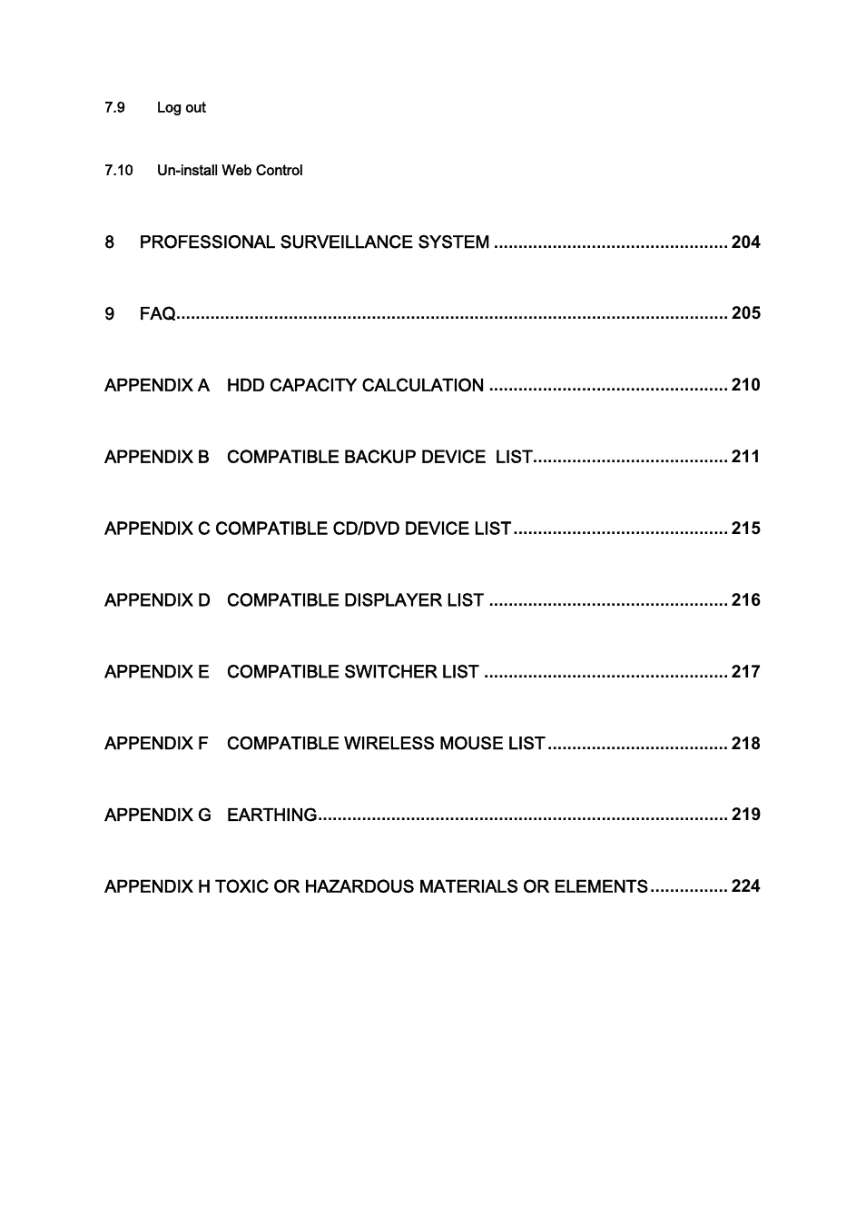 IC Realtime 4/8 H.264E HD SDI High Definition DVR User Manual | Page 8 / 234