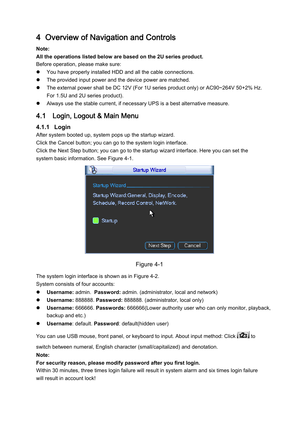 4 overview of navigation and controls, 1 login, logout & main menu | IC Realtime 4/8 H.264E HD SDI High Definition DVR User Manual | Page 88 / 234