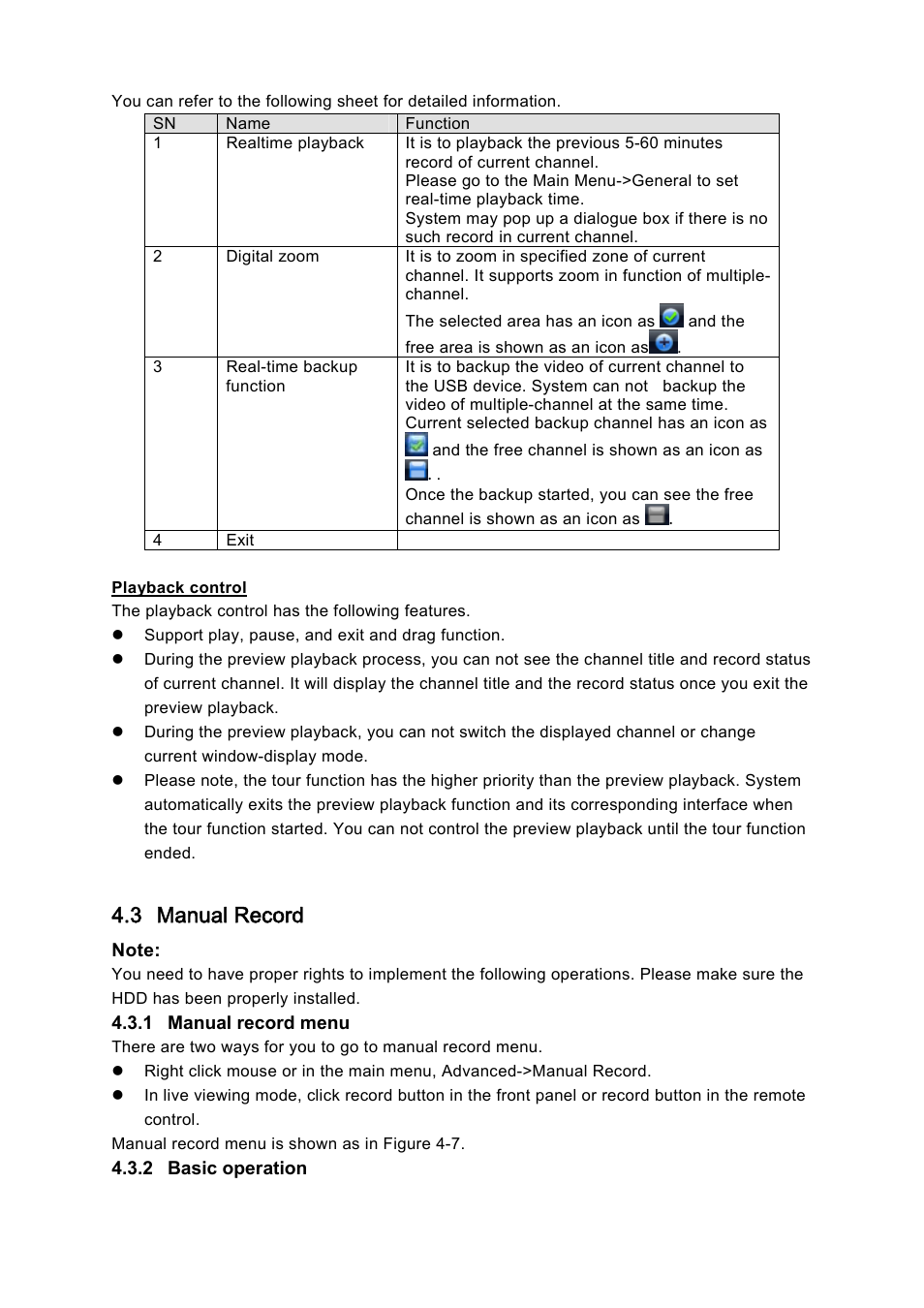 3 manual record | IC Realtime 4/8 H.264E HD SDI High Definition DVR User Manual | Page 91 / 234