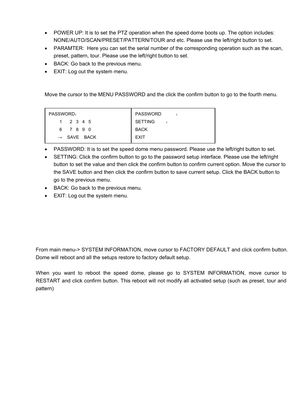 5 dome abnormal phenomenon operation | IC Realtime 1080P (Full HD over coax) HD-SDI / HDcctv 20x Optical PTZ User Manual | Page 29 / 37