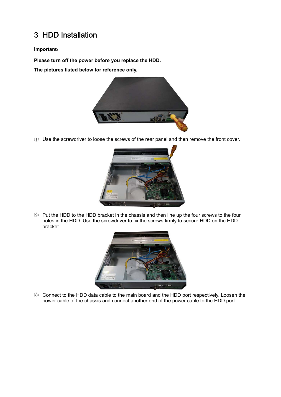 3 hdd installation | IC Realtime 8/16/32 Channel 1.5U 8/16 PoE Network Video Recorder User Manual | Page 19 / 151
