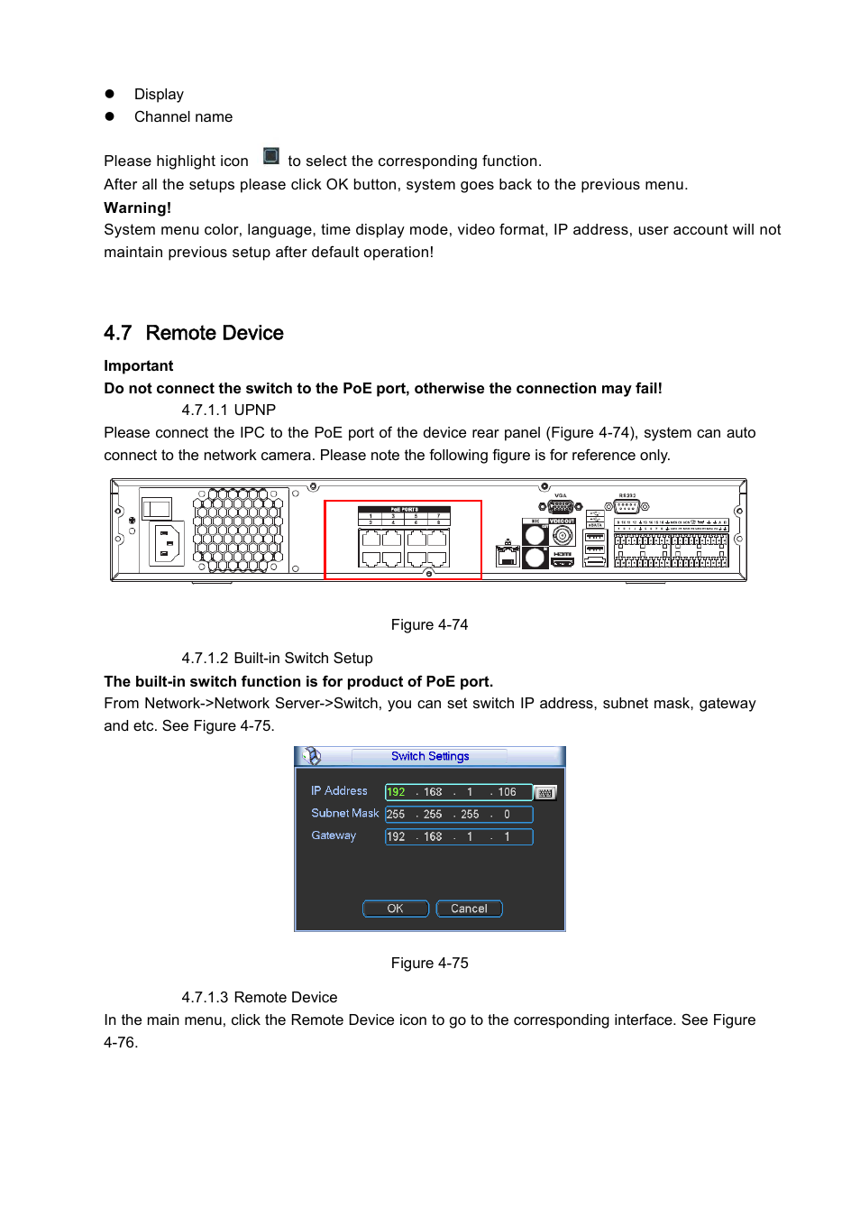 7 remote device | IC Realtime 8/16/32 Channel 1.5U 8/16 PoE Network Video Recorder User Manual | Page 68 / 151