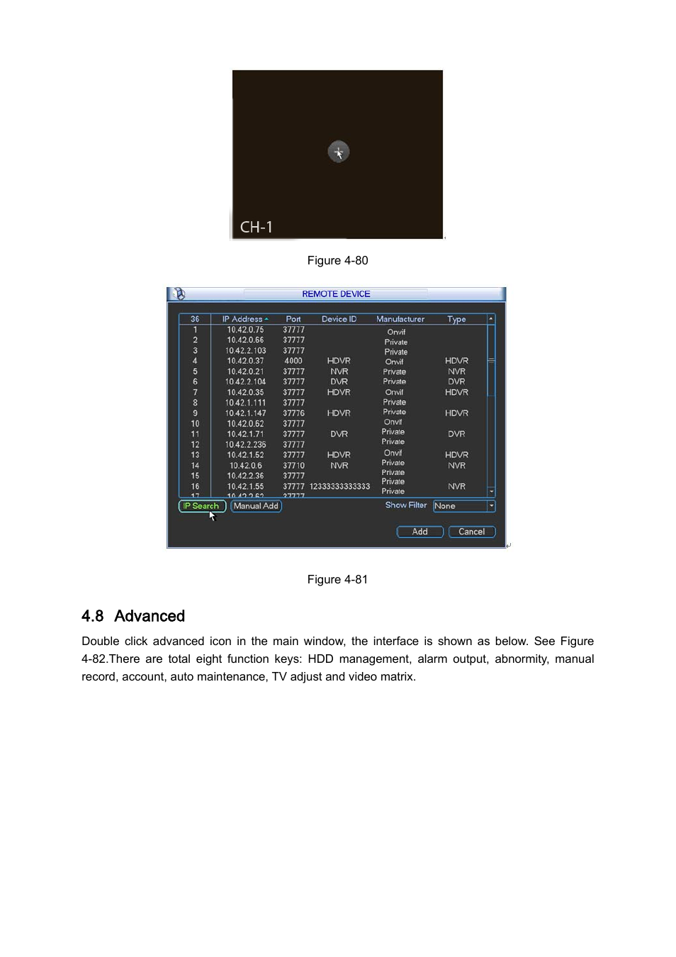 8 advanced | IC Realtime 8/16/32 Channel 1.5U 8/16 PoE Network Video Recorder User Manual | Page 72 / 151