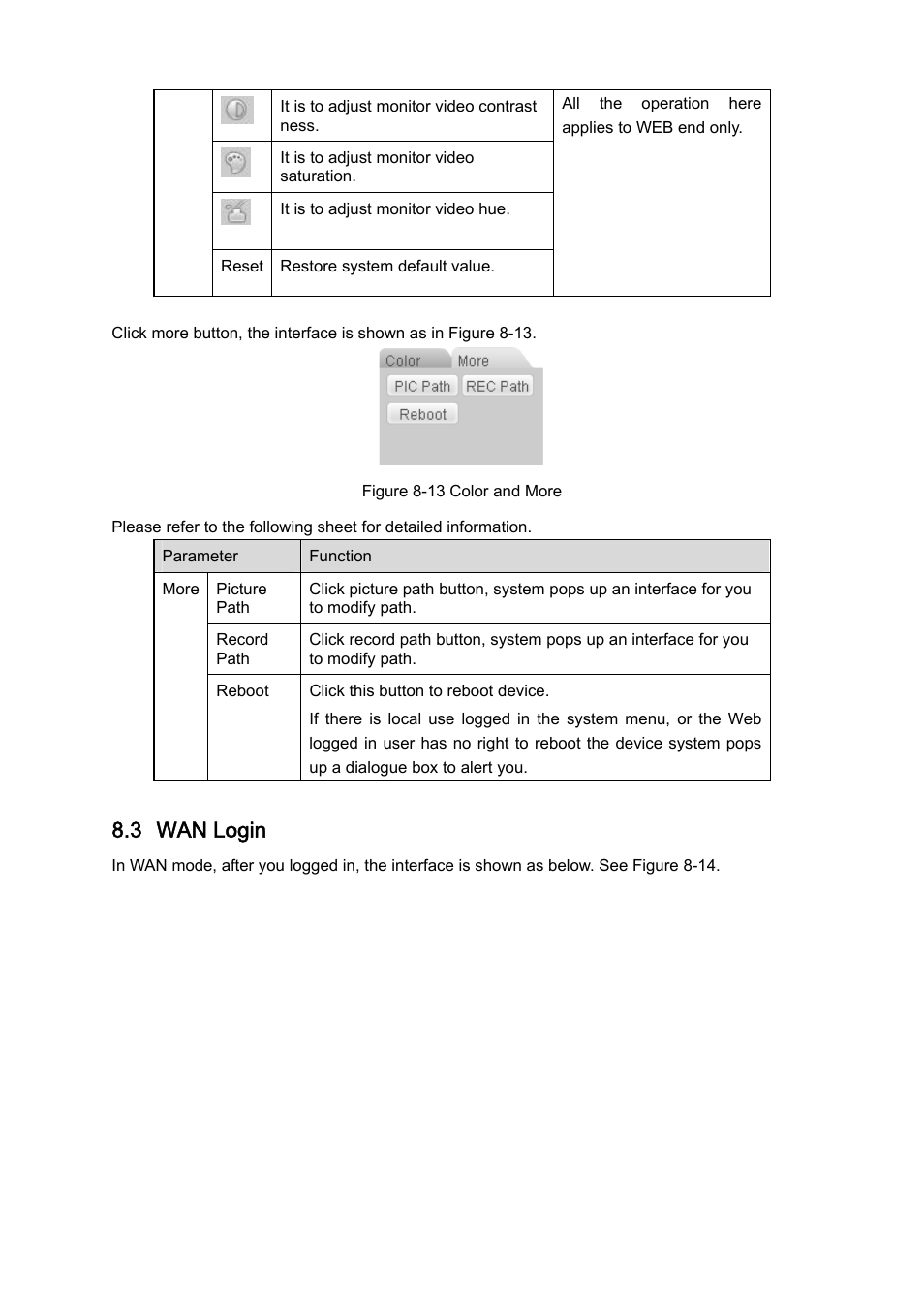 3 wan login | IC Realtime 4/8/16/32 Channel 2U Network Video Recorder User Manual | Page 103 / 161