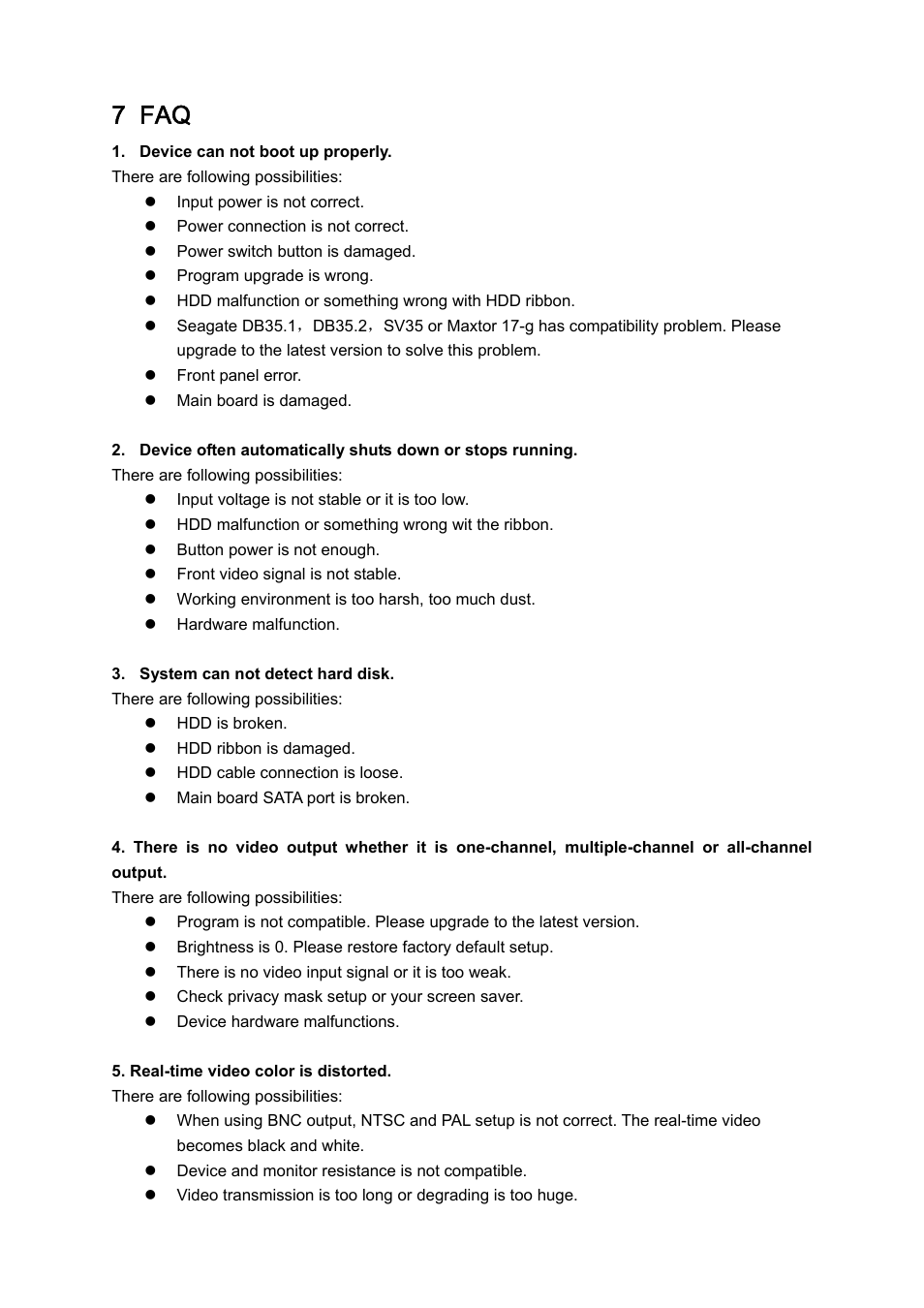 7 faq | IC Realtime 4/8/16/32 Channel 1U PoE Network Video Recorder User Manual | Page 150 / 164