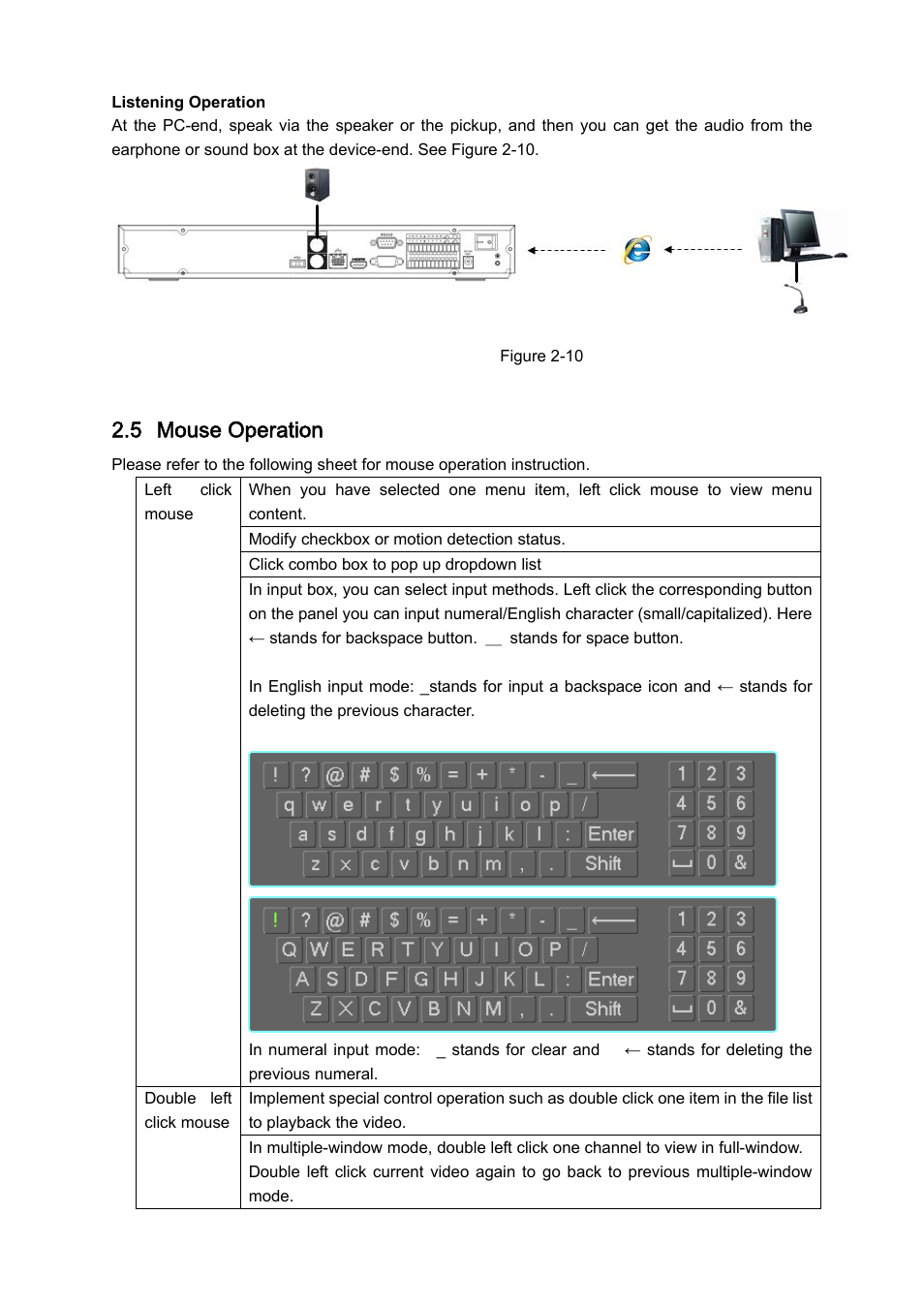 5 mouse operation | IC Realtime 4/8/16/32 Channel 1U PoE Network Video Recorder User Manual | Page 28 / 164