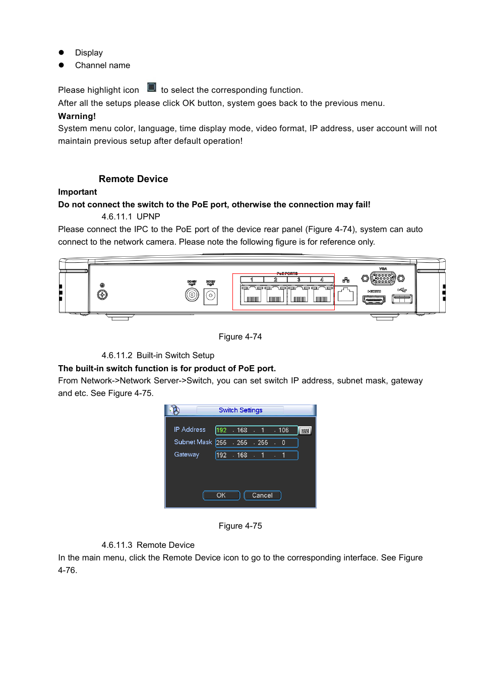 IC Realtime 4/8/16/32 Channel 1U PoE Network Video Recorder User Manual | Page 80 / 164