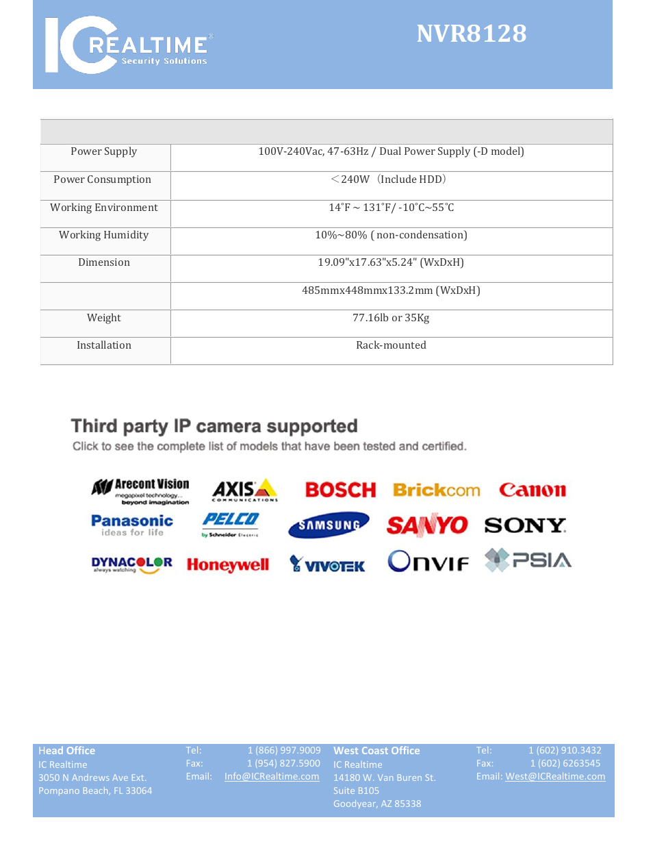 Nvr8128 | IC Realtime 128 Channel Intel Core i5 Processor Super NVR User Manual | Page 4 / 4