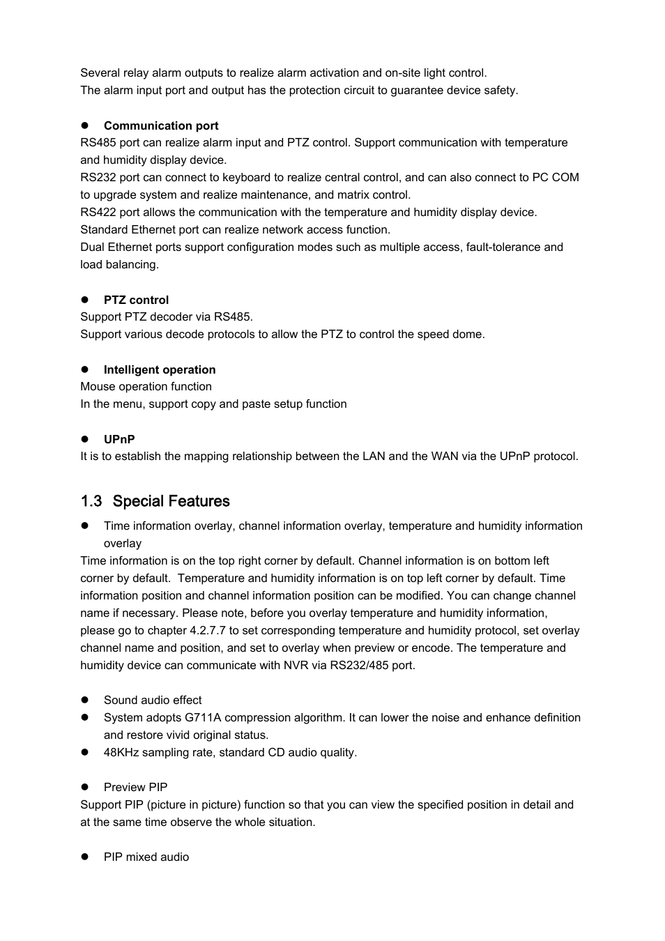 3 special features | IC Realtime 4 Channel Forensic Network Video Recorder User Manual | Page 11 / 169