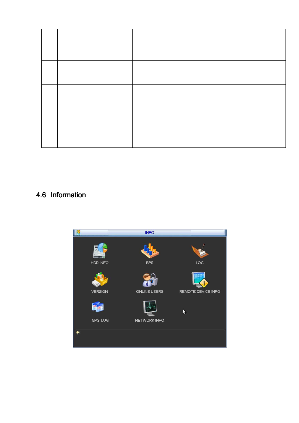 6 information information information information | IC Realtime 4 Channel PoE Mobile Network Video Recorder User Manual | Page 36 / 158