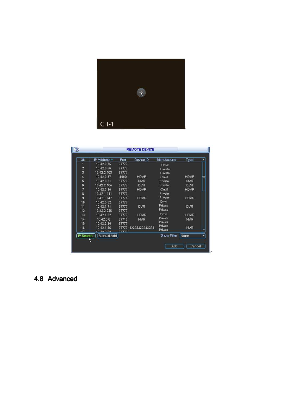 8 advanced advanced advanced advanced | IC Realtime 4 Channel PoE Mobile Network Video Recorder User Manual | Page 80 / 158