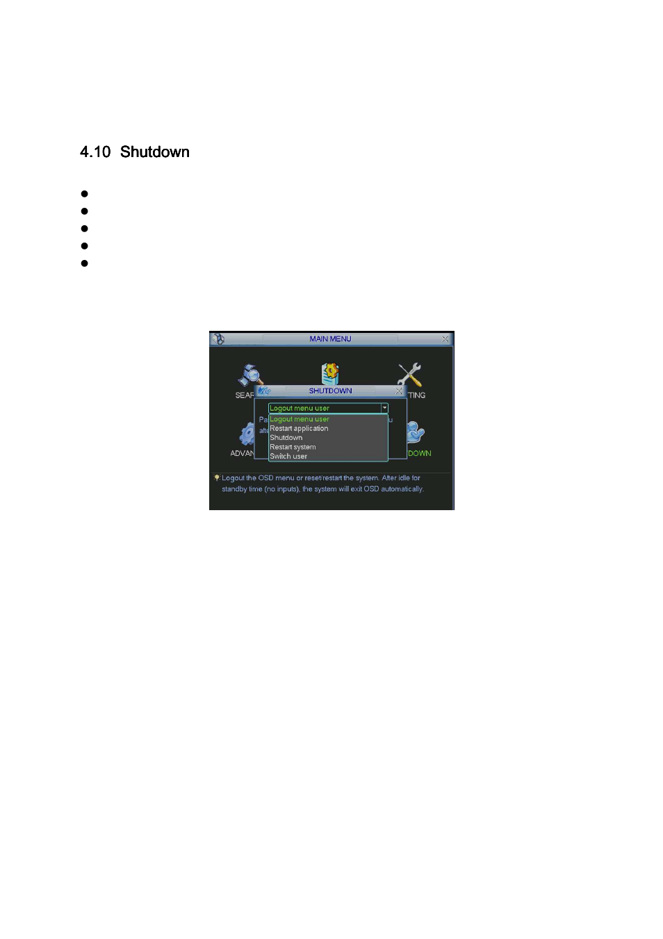 10 shutdown shutdown shutdown shutdown | IC Realtime 4 Channel PoE Mobile Network Video Recorder User Manual | Page 94 / 158