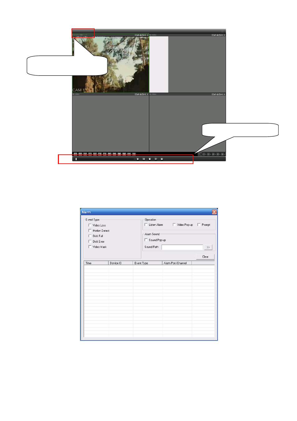 Alarm, About, 5 alarm | 6 about | IC Realtime 1/2/4 Channel H.264 Network Video Server User Manual | Page 78 / 100