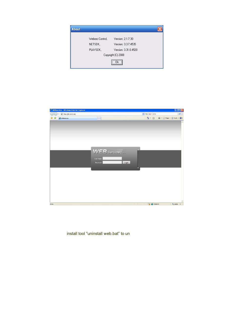 Log out, Un-install web control, 7 log out | 8 un-install web control | IC Realtime 1/2/4 Channel H.264 Network Video Server User Manual | Page 79 / 100