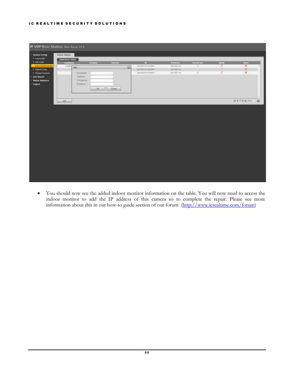 IC Realtime Villa Outdoor Station (IHC6260) User Manual | Page 14 / 15