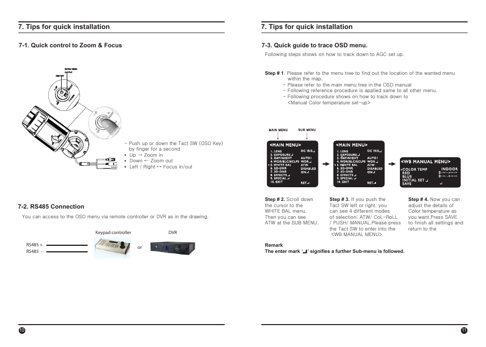 Tips for quick installation | IC Realtime 690HTVL I-Sniper PIXIM DPS WideLux IR Bullet Camera (EL2000) User Manual | Page 6 / 16