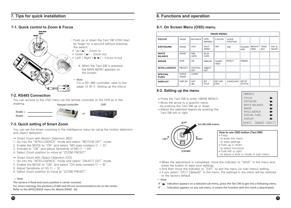 Tips for quick installation, Functions and operation | IC Realtime 650TVL (Day) 700 TVL(Night) Long Range High Powered (EL-3000) User Manual | Page 6 / 11