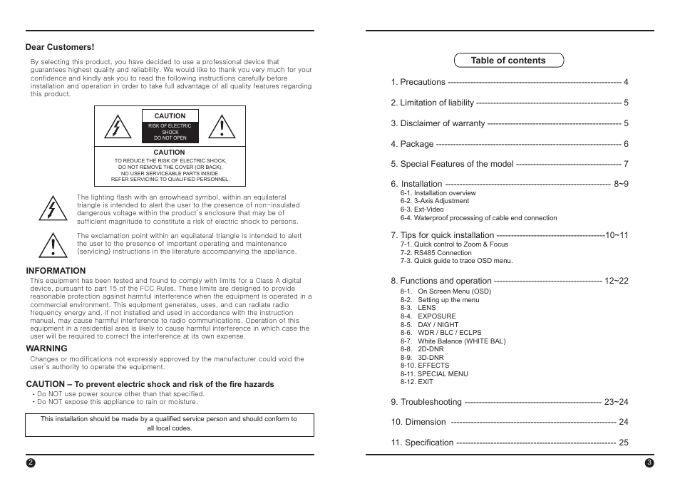 IC Realtime 600TVL Long Range IR Turret Camera With Powered Zoom Lens, WDR, RS-485 (EL800) User Manual | Page 2 / 16