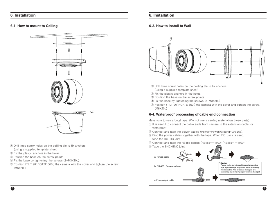 Installation | IC Realtime 600TVL Long Range IR Turret Camera With Powered Zoom Lens, WDR, RS-485 (EL800) User Manual | Page 5 / 16