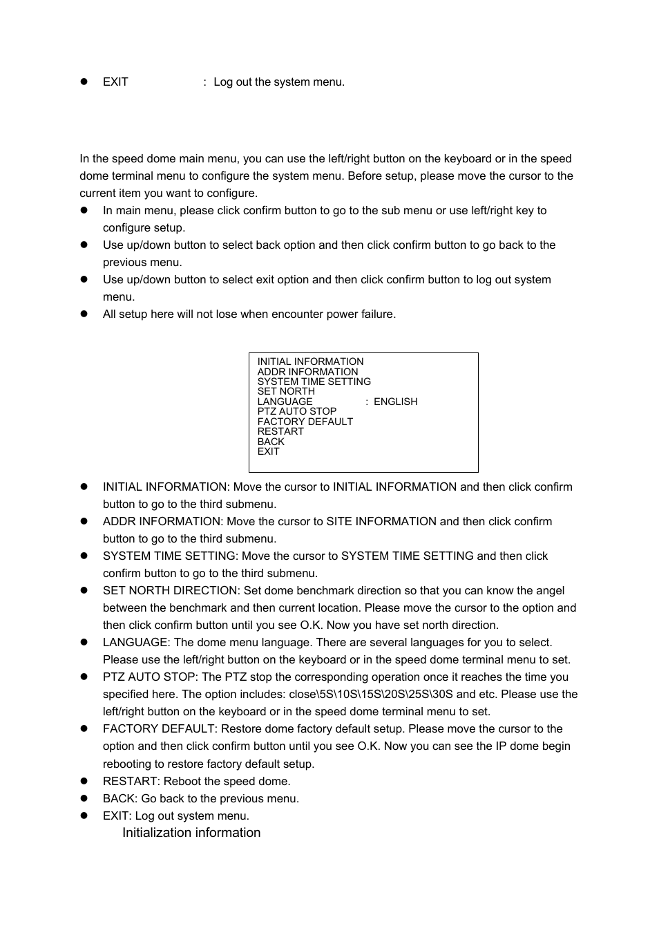 4 menu operation | IC Realtime PTZ-2801WDR: High Speed PTZ Dome Camera with 28X Zoom User Manual | Page 21 / 41