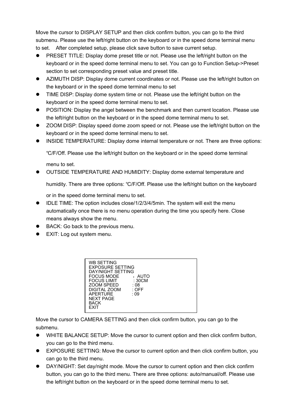 IC Realtime PTZ-2801WDR: High Speed PTZ Dome Camera with 28X Zoom User Manual | Page 23 / 41