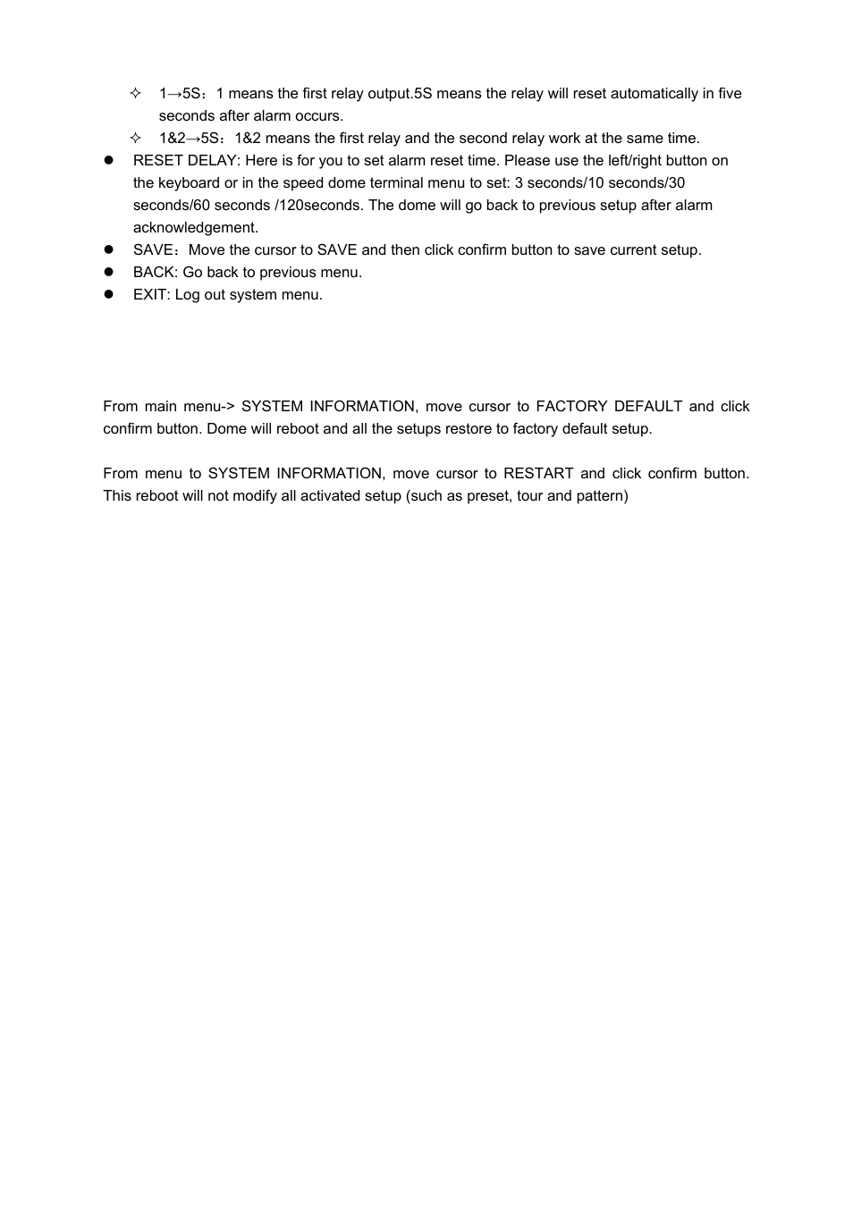 5 dome abnormal phenomenon operation | IC Realtime PTZ-2801WDR: High Speed PTZ Dome Camera with 28X Zoom User Manual | Page 34 / 41