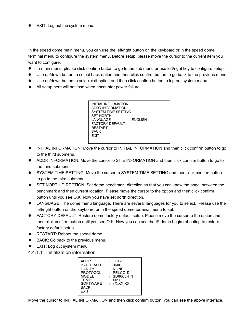 4 menu operation | IC Realtime PTZ-2801WDR: High Speed PTZ Dome Camera with 28X Zoom User Manual | Page 20 / 40