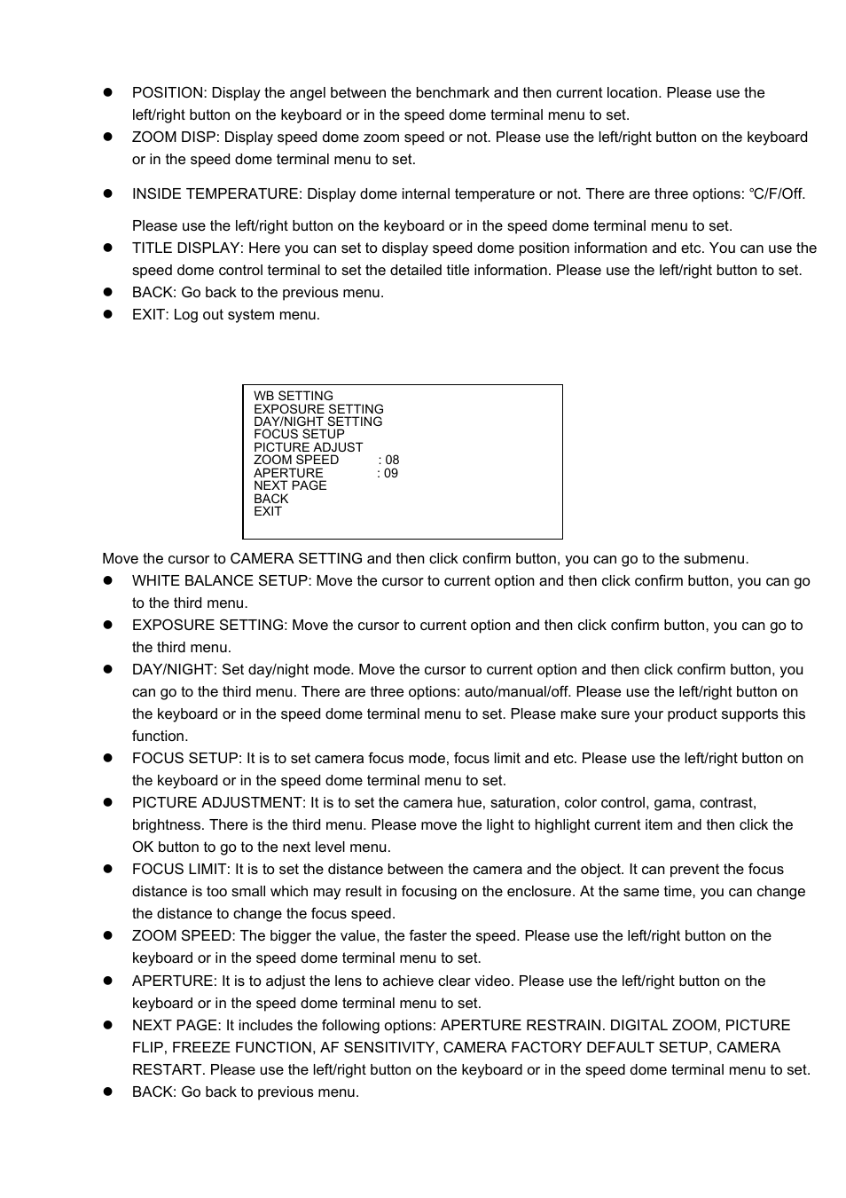 IC Realtime PTZ-2801WDR: High Speed PTZ Dome Camera with 28X Zoom User Manual | Page 22 / 40