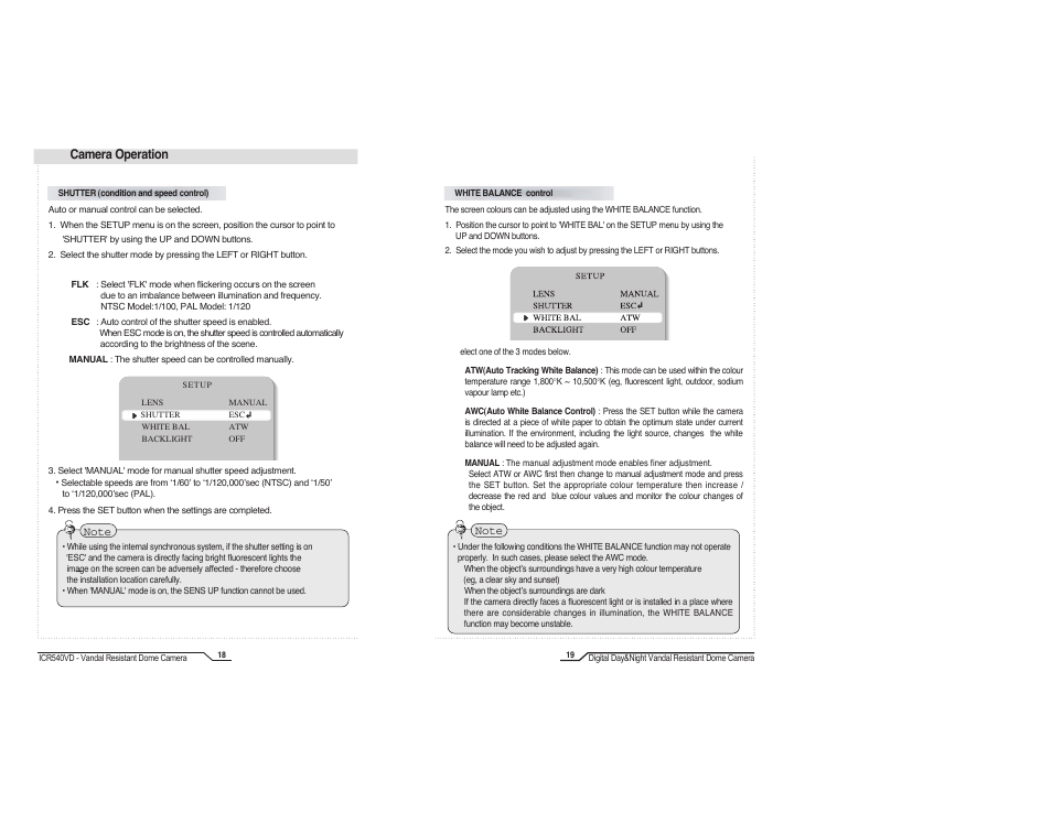 Camera operation | IC Realtime High Resolution Vari-Focal Day/Night Dome Camera (ICR540VD) User Manual | Page 11 / 18