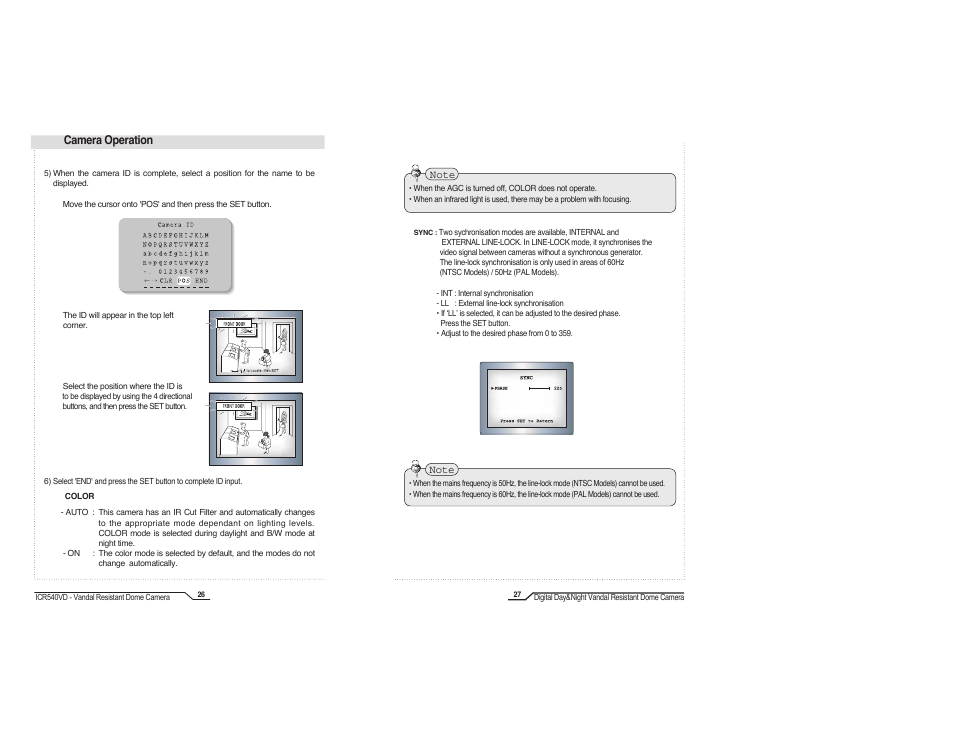 Camera operation | IC Realtime High Resolution Vari-Focal Day/Night Dome Camera (ICR540VD) User Manual | Page 15 / 18