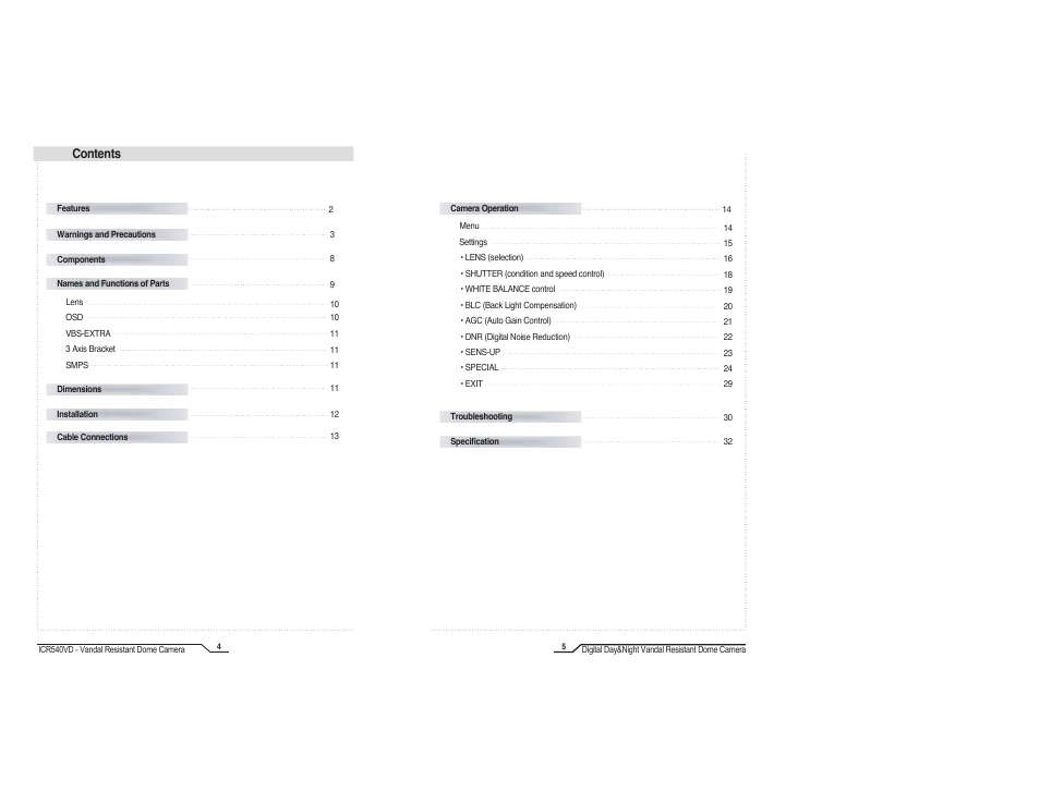 IC Realtime High Resolution Vari-Focal Day/Night Dome Camera (ICR540VD) User Manual | Page 4 / 18