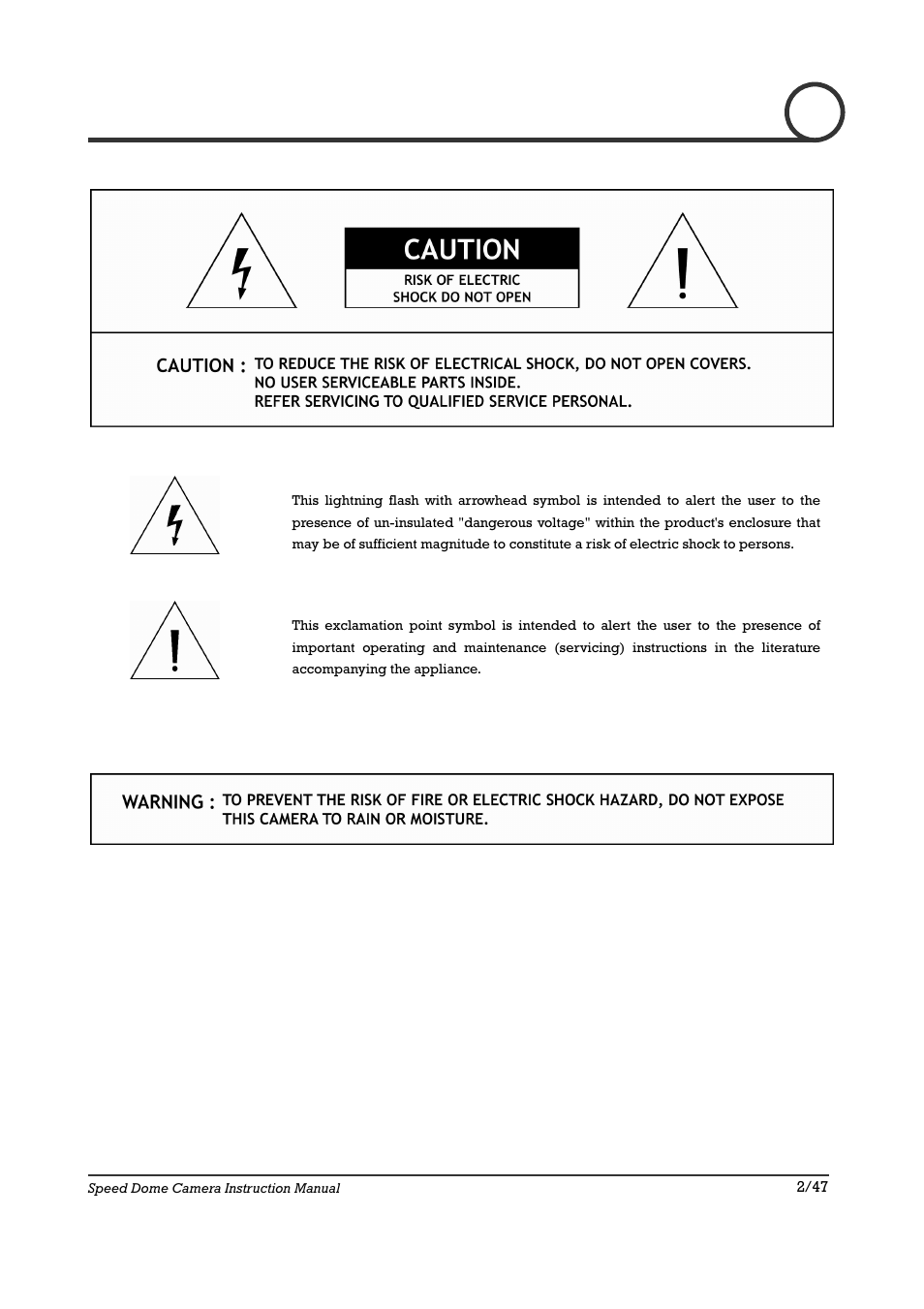 IC Realtime 22X Optical / 10X Digital Zoom High Res Day/Night Speed Dome-24VAC (ICR2200DN) User Manual | Page 2 / 47