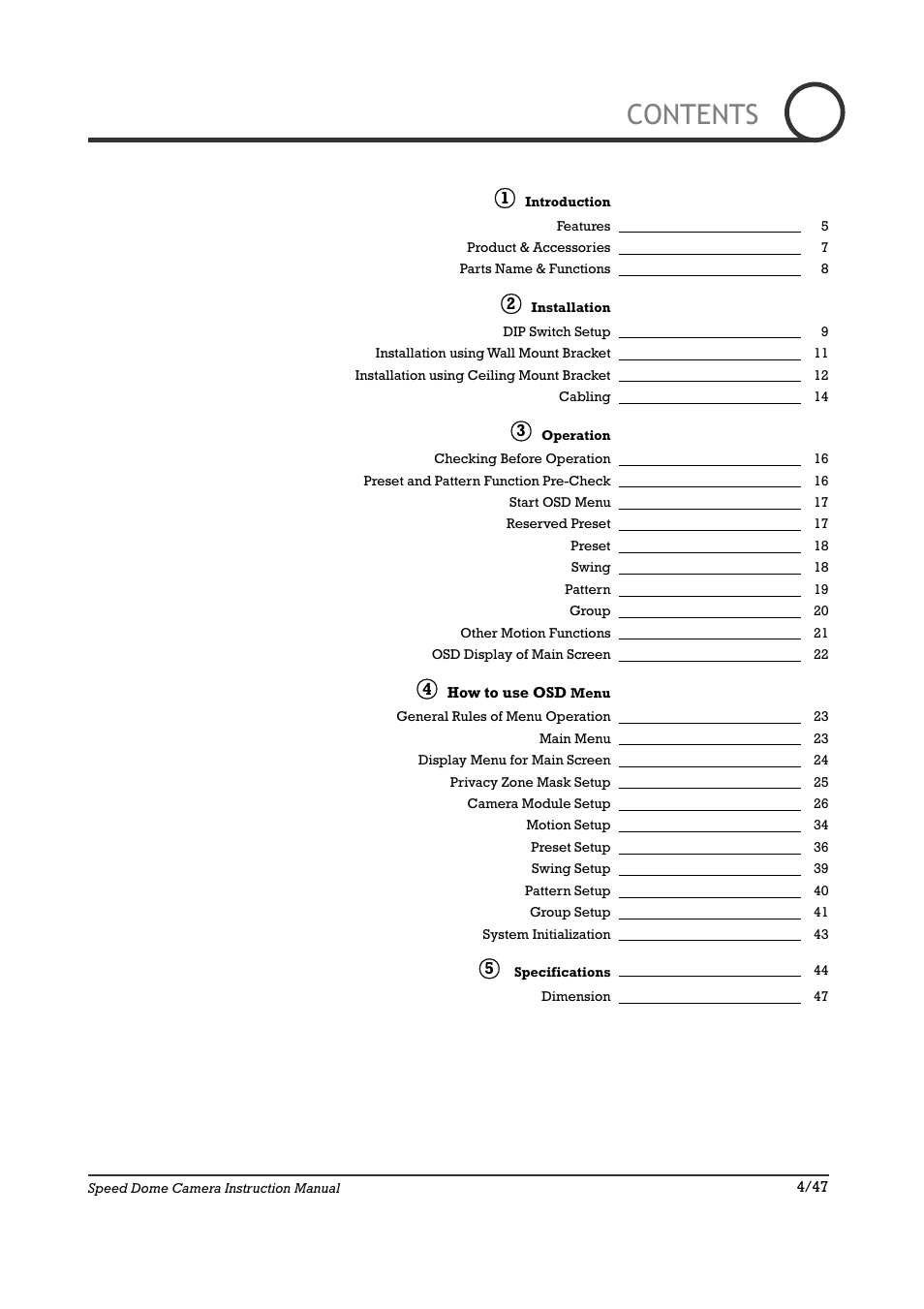 IC Realtime 22X Optical / 10X Digital Zoom High Res Day/Night Speed Dome-24VAC (ICR2200DN) User Manual | Page 4 / 47