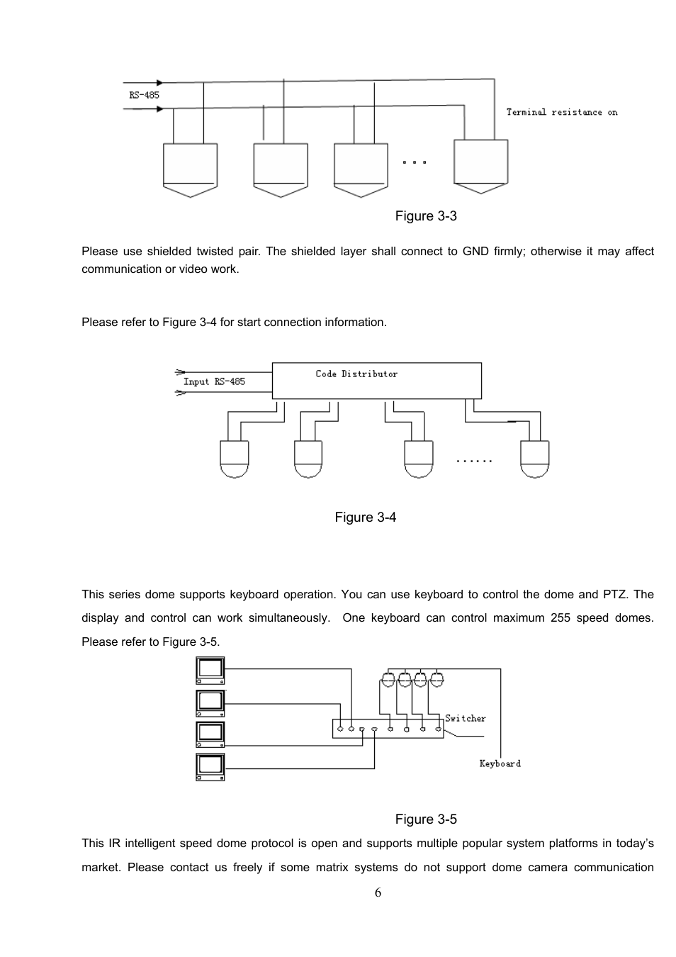 3 keyboard connection | IC Realtime 540TVL 23x High Speed PTZ Camera with 250' IR User Manual | Page 13 / 34