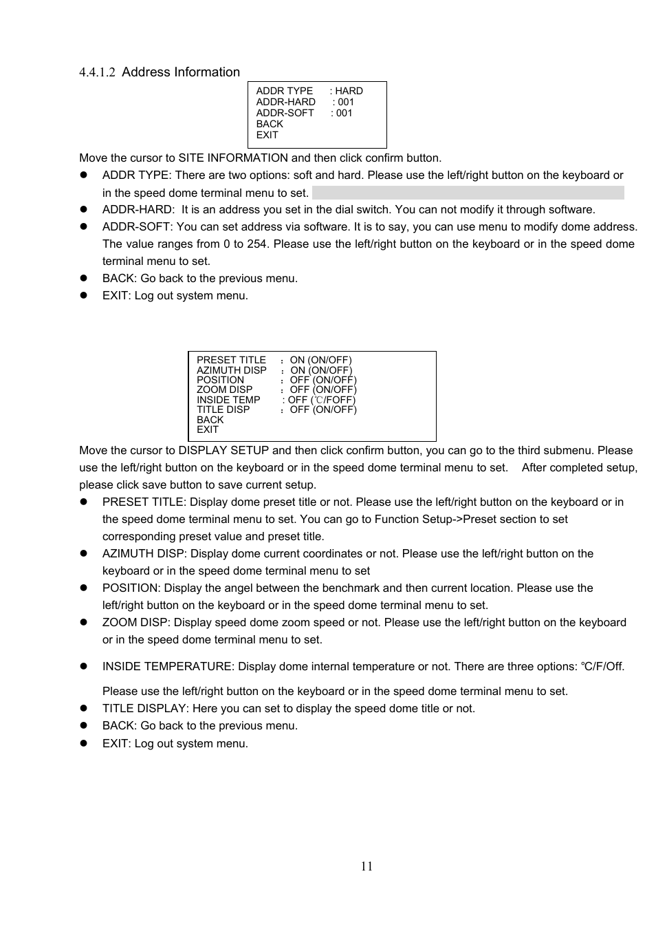 IC Realtime 540TVL 23x High Speed PTZ Camera with 250' IR User Manual | Page 18 / 34