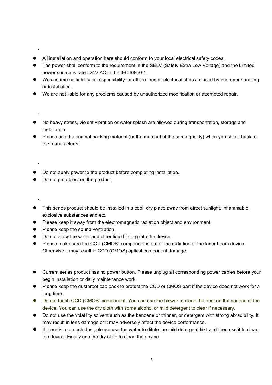 Important safeguards and warnings | IC Realtime 540TVL 23x High Speed PTZ Camera with 250' IR User Manual | Page 6 / 34