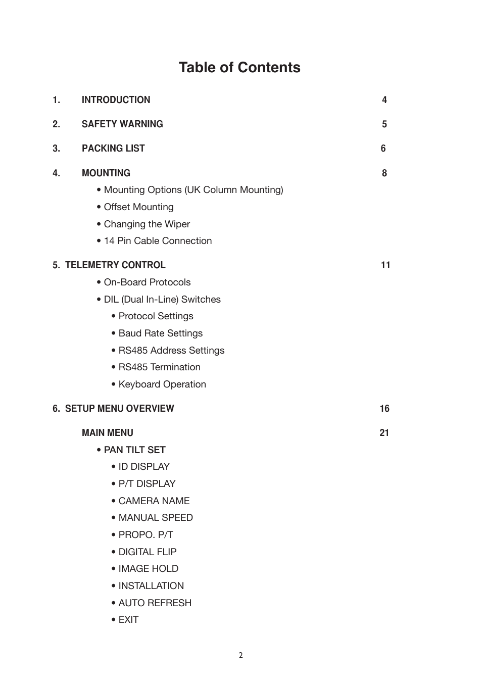 IC Realtime The Sentinal WDR 36x Optical Zoom, 32x Digital Zoom IR PTZ Camera User Manual | Page 2 / 47